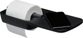 Tiger Tess - Porte-rouleau papier toilette avec étagère - Noir / Anthracite