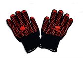 Butcher BBQ Heat Resistant Gloves - Handschoenen - hoge temperatuur - Hittebestendige barbecue hanschoen kleur rood / zwart