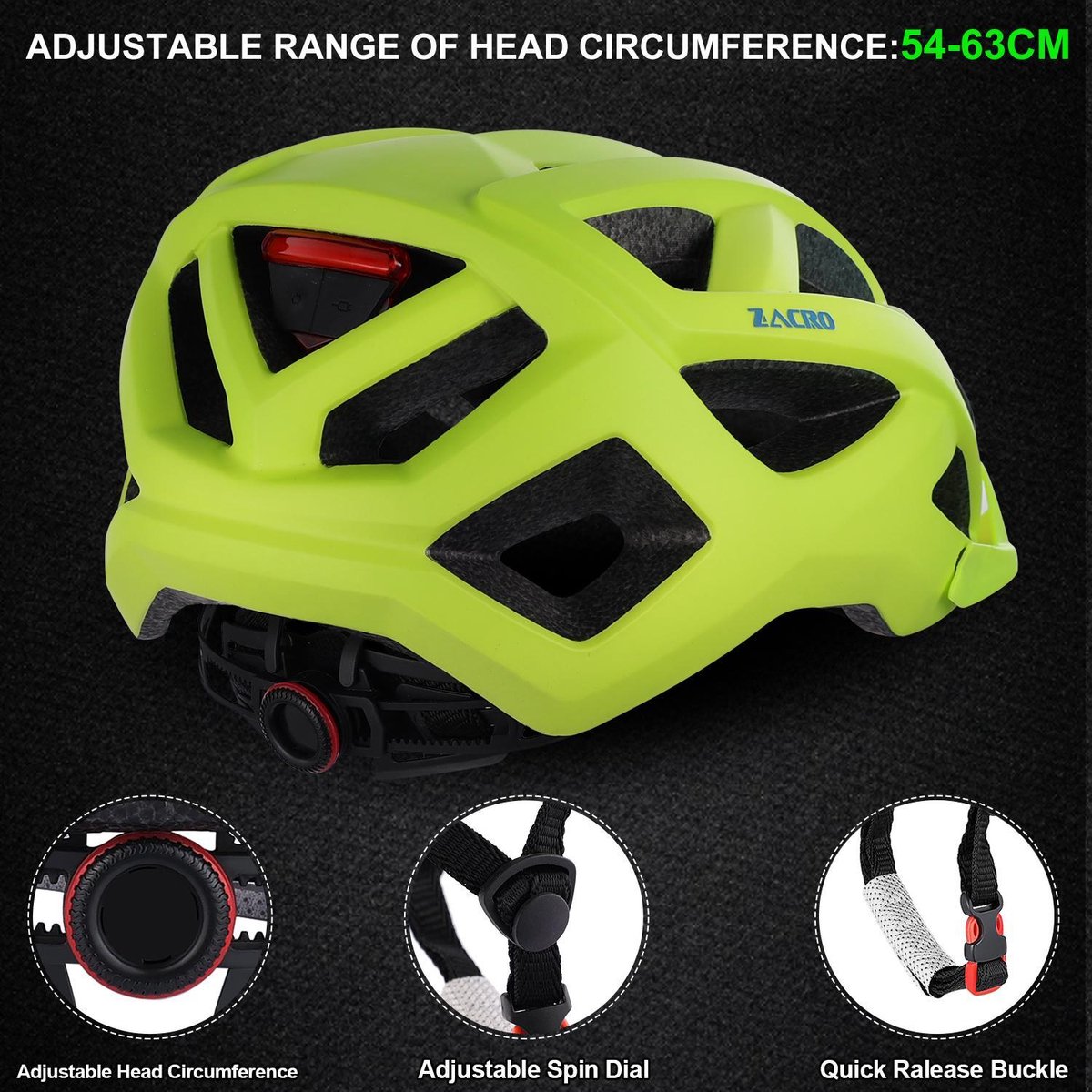 Casque De Vélo à LED Casque De Protection Avec Voyant D'avertissement Casque  De Vélo à LED Avec Lumière Casque De Protection Rechargeable Par USB Avec  Voyant D'avertissement 