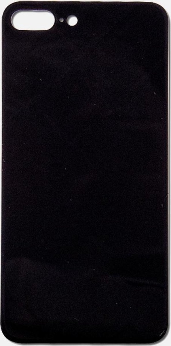 iPhone 8 Plus - Achterkant glas / Back cover glas / Behuizing glas - Big Hole - Zwart