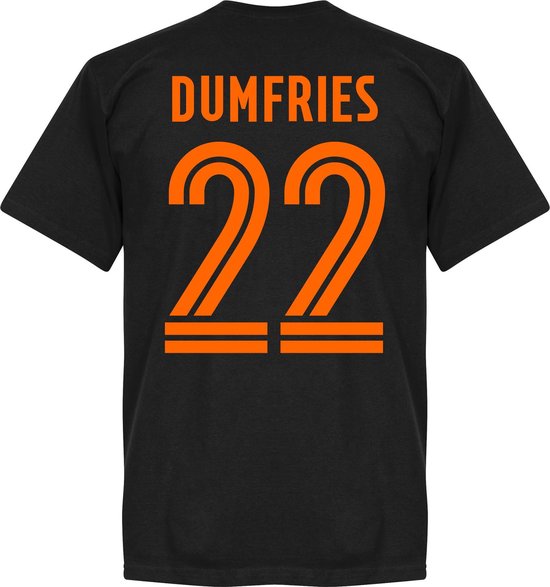 Nederlands Elftal Dumfries 22 Team T-Shirt - Zwart - Kinderen - 104 |  bol.com