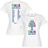 Italië Champions Of Europe 2021 Selectie T-Shirt - Wit - Dames - S - 8