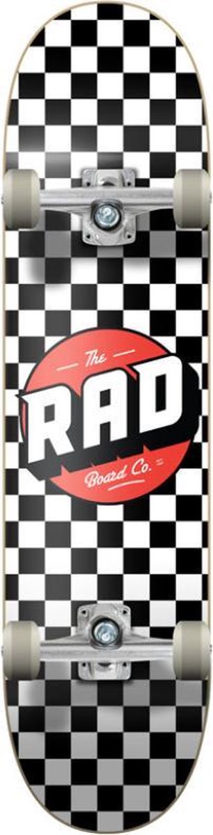 RAD - Dude Crew Checkers Compleet Skateboard Black/White 7.75