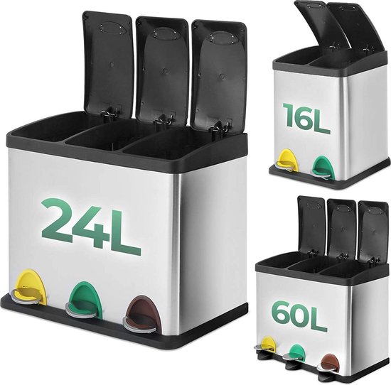 EKO Galleria Sensor Prullenbak - 9 Liter - RVS - Fingerprintproof