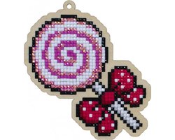 DIY - KIT Wizardi diamond painting Candy - 10,1 x 11 cm