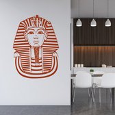 Muursticker Toetanchamon -  Bruin -  65 x 90 cm  -  slaapkamer  woonkamer - Muursticker4Sale