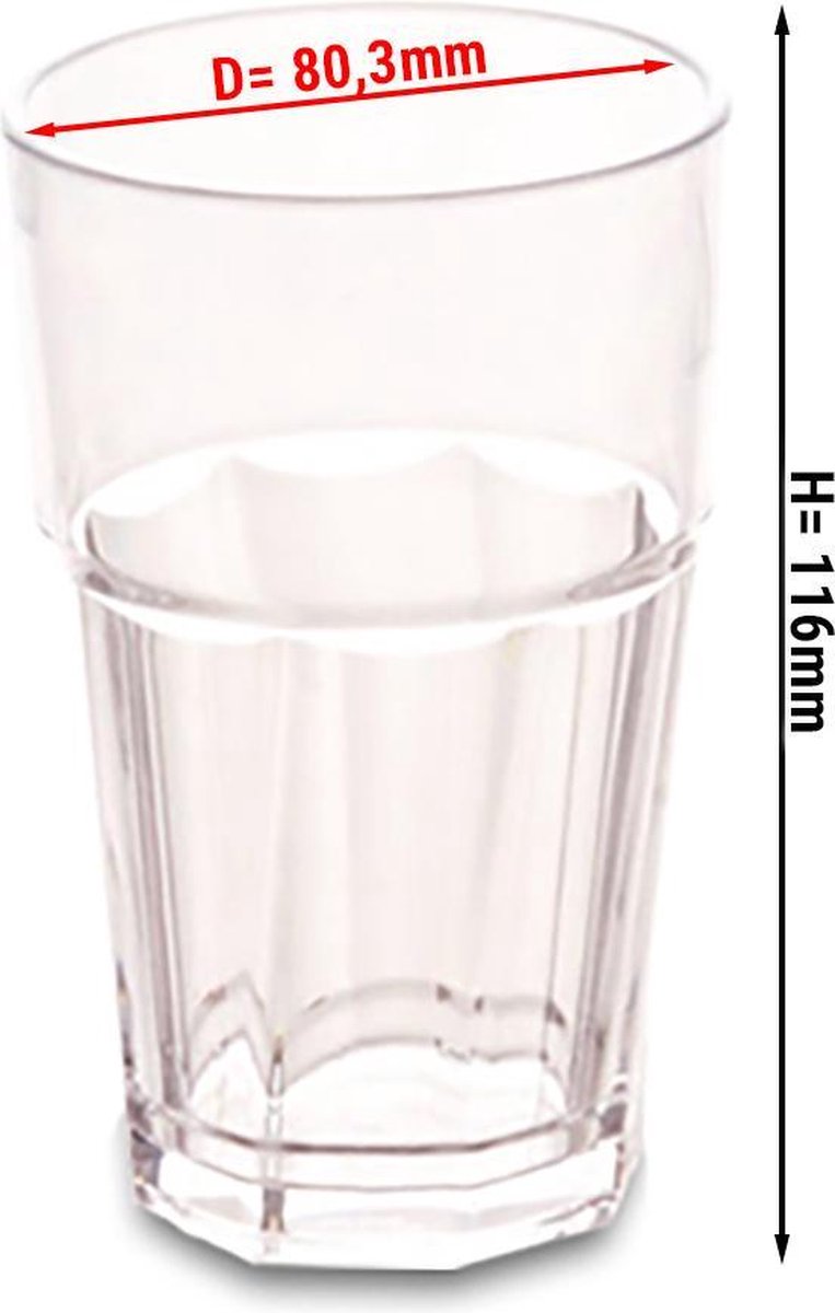 Polycarbonaat glazen - 250 ml - set van 50 | GGM Gastro