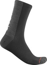 Castelli Chaussettes de cyclisme d'hiver unisexe Zwart - Bandito Wool 18 Sock Black - S/ M