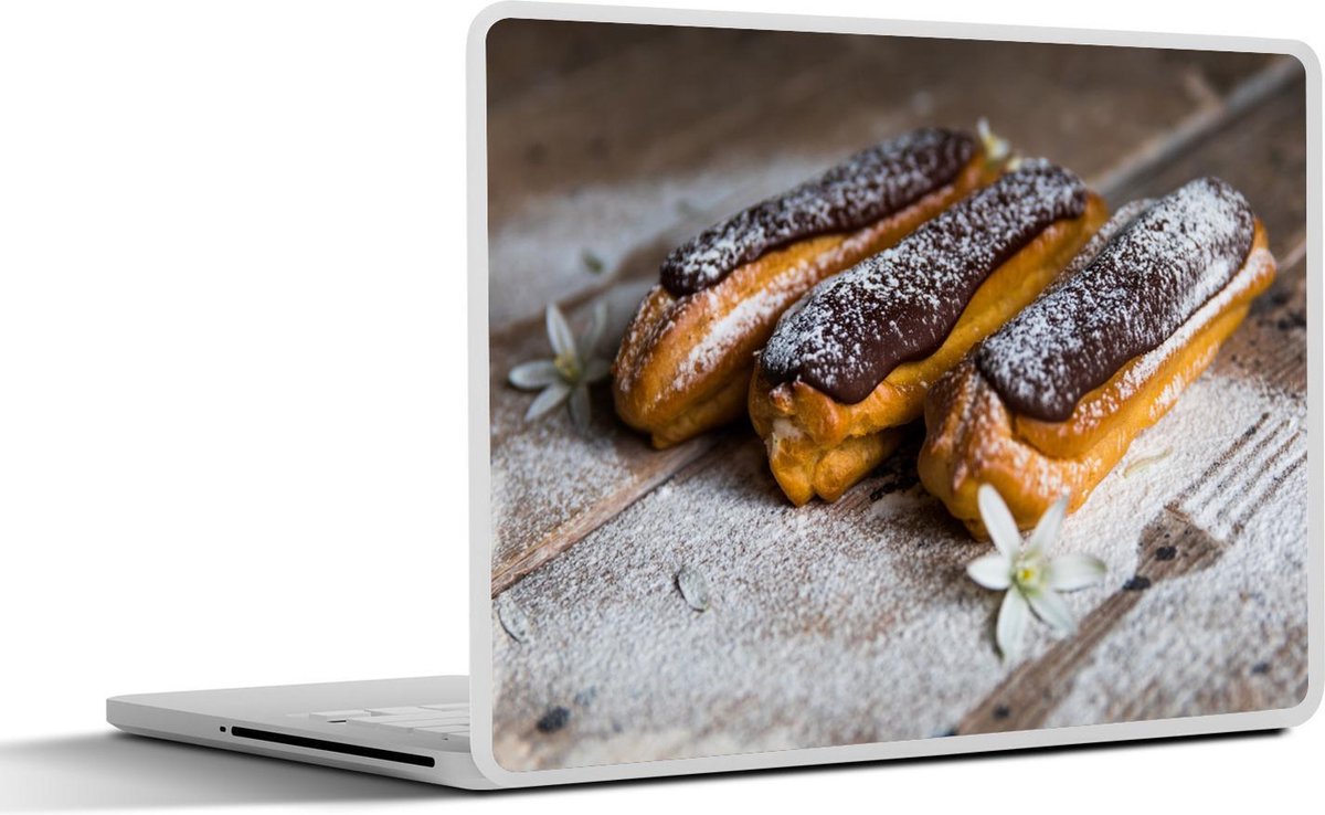 Laptop sticker - 11.6 inch - Frankrijk - Gebak - Poedersuiker - 30x21cm - Laptopstickers - Laptop skin - Cover