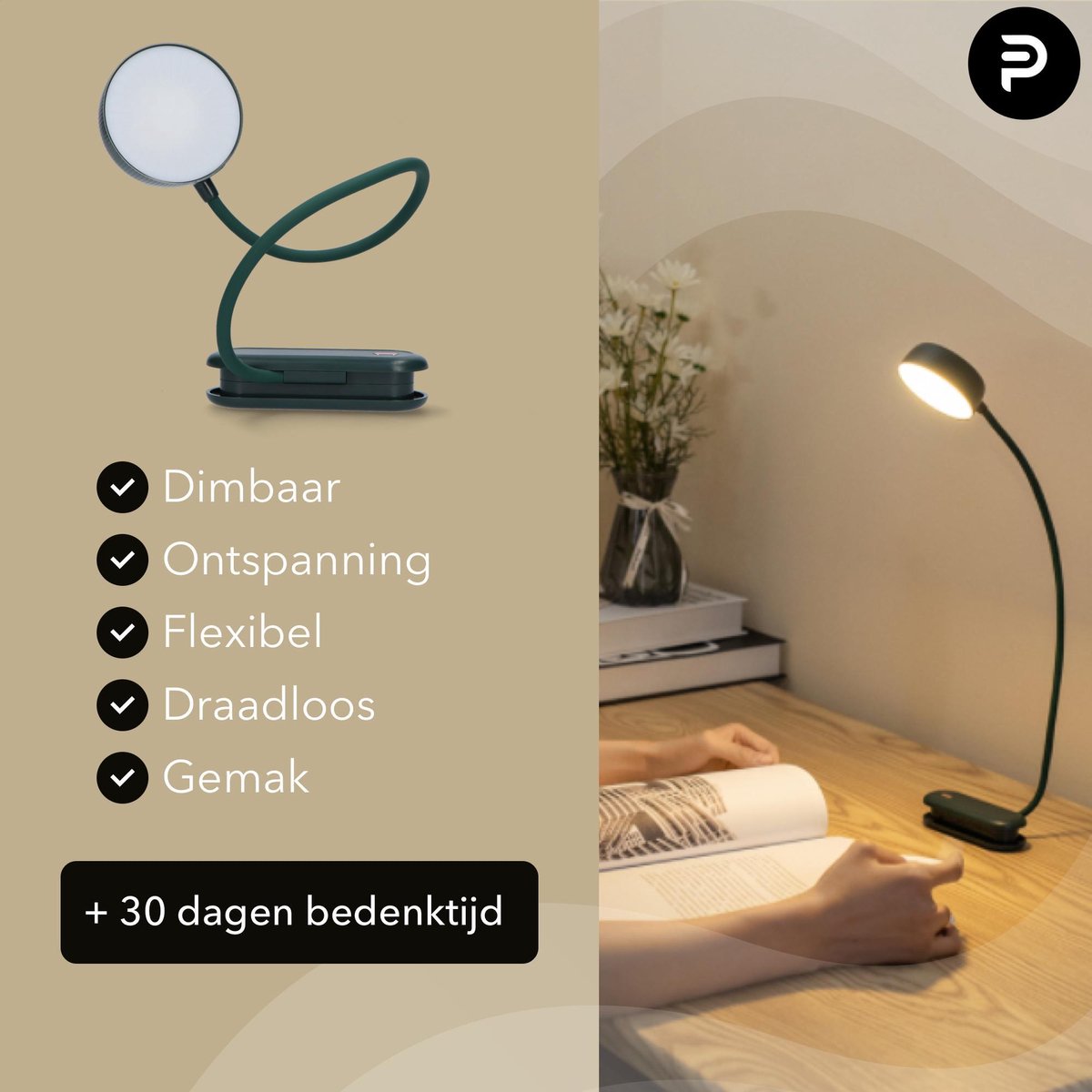 Leeslamp Dimbaar, Verstelbaar Flexibel met 3 Oplaadbaar Nachtlampje... | bol.com