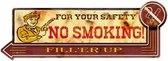 For Your Safety No Smoking Metalen Bord - 50 x 18 cm