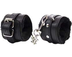 Bondage Handboeien Erotiek Set voor BDSM - Seksspeeltjes - Lederen Handboeien & Metalen Ketting - Sex Toys