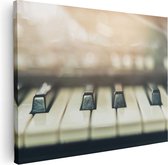 Artaza Canvas Schilderij Piano Toetsenbord - 40x30 - Klein - Foto Op Canvas - Canvas Print