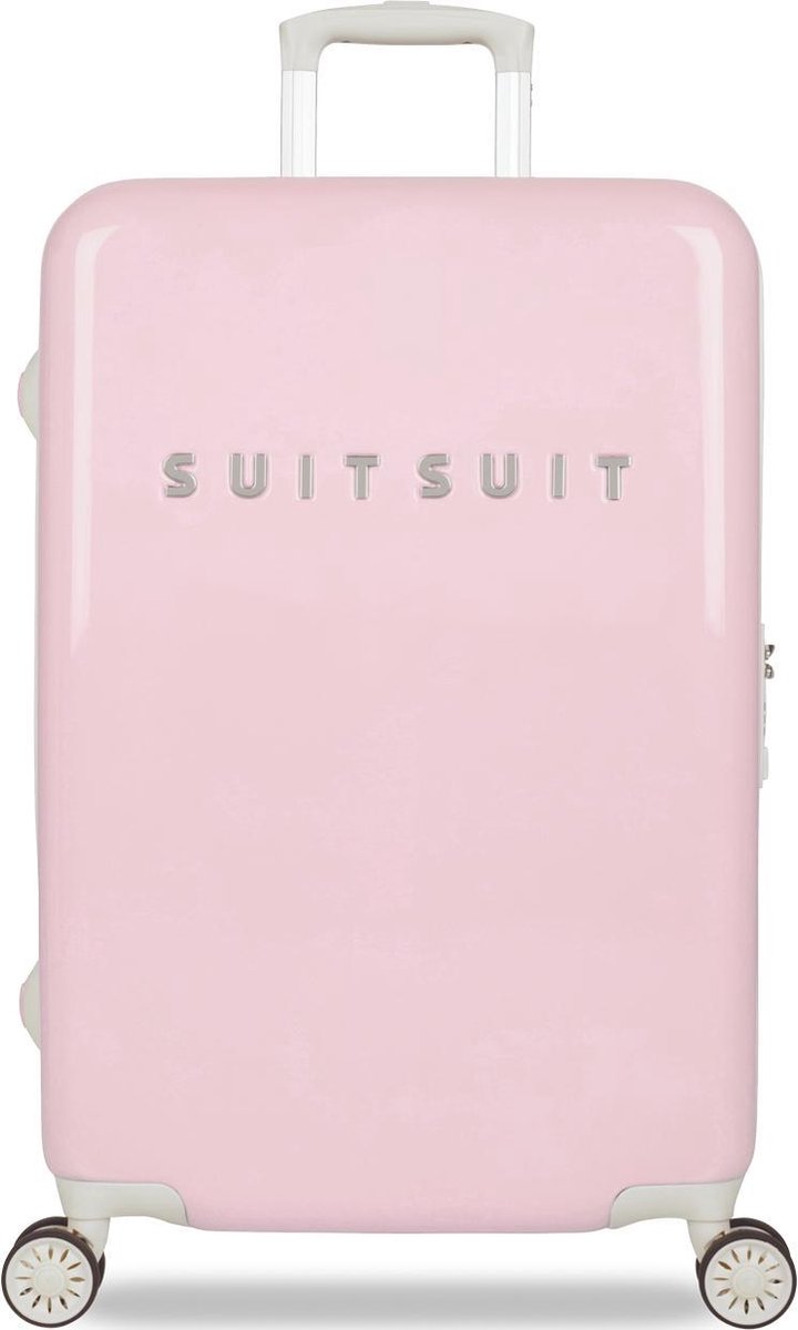SUITSUIT Fabulous Fifties - Reiskoffer met 4 wielen - 66 cm - 59L - Roze Pastel