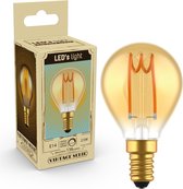 LED's Light LED Gloeilamp goud E14 - Dimbaar - Lichtbron - Extra warm wit