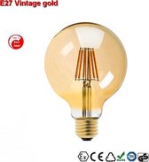 E27 Vintage G95 led lamp 6w gold-warmwit Dimbaar