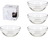 Schaaltje - Borrel - Tapasschaaltjes - Compoteschaaltjes - Transparant - Glas - 10.5 x 4 cm - Set van 4