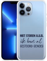 iPhone 13 Pro Max Hoesje Niet Storen A.U.B. - Designed by Cazy