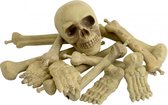 Halloween - Zak met schedel en botten - Halloween/horror thema kerkhof decoratie
