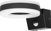 Buitenlamp met Bewegingssensor HOWLIT – Tuinverlichting 4000K – Buitenverlichting met IP65 - Muurlamp 1800lm – Wandlamp buiten IK10 - Zwart