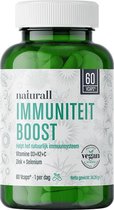 Naturall Immuniteit Boost - Vitamine D3 - Vitamine K2 - Vitamine C - Zink - Selenium - 60 plantaardige capsules - Geef je immuniteit een natuurlijke boost