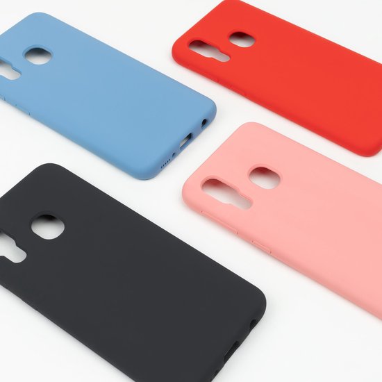 BMAX Siliconen hard case hoesje geschikt voor Samsung Galaxy A40 - Hard Cover - Beschermhoesje - Telefoonhoesje - Hard case - Telefoonbescherming - Blauw