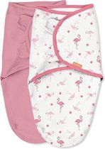 SUMMER INFANT - swaddleme inbakerslaapzak S - inbakerdoek 0-3 maanden - 2 stuks - Flamingo