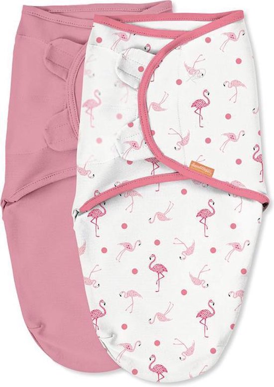 SUMMER INFANT - gigoteuse swaddleme lange S - emmaillotage 0-3 mois - 2  pièces - Flamingo | bol