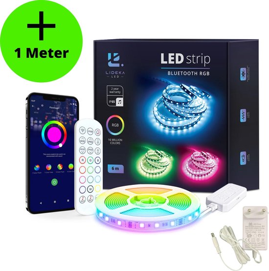 Lideka Led Light strip 3,5,10,15 en 20 Meter RGB Smart Led Verlichting met...