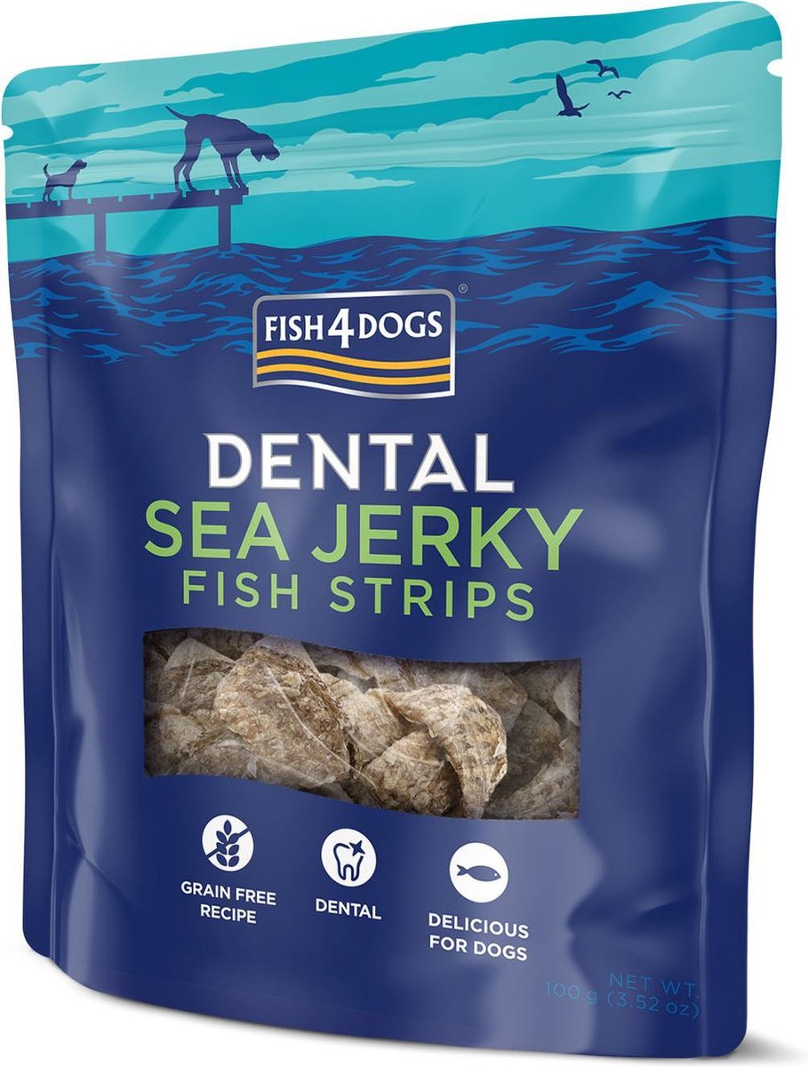 Fish4Dogs Dental - Sea Jerky Fish Strips - 100 g
