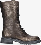 Tango | Cate 19-d old gold leather biker boot/zipper - black sole | Maat: 38