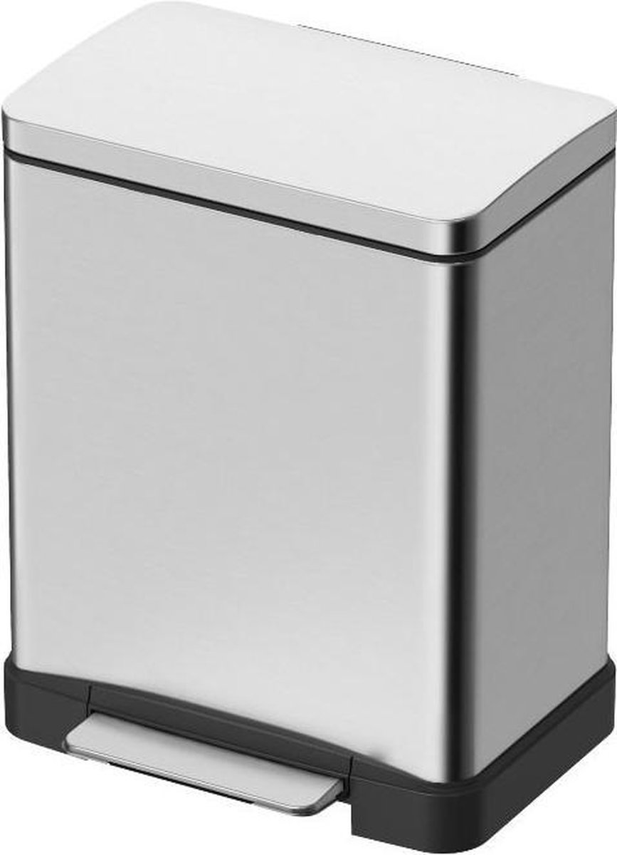 Goedkoopste Lycia Afvalemmer pedaal vierkant 20L - Geborsteld Inox