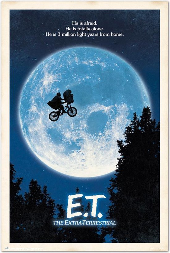Affiche ET - ET - Film Spielberg - Hollywood - 61x91,5 cm