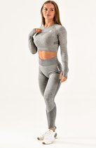 Breeze sportoutfit / sportkleding set voor dames / fitnessoutfit legging + sport top (grijs)