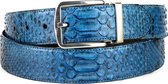 Mayura Riem 810P Blauw 3.5cm Breed Verwisselbare Gesp Maat 115 cm (bovenkant gesp tot middelste gaatje)