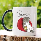 Cat mug with your name - Customized mokken en bekers - mokken met tekst - mokken - bekers - cadeautje - cadeau voor vrouw - cadeau vor man - keramiek servies - cadeautje voor haar - cadeautje