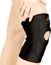 Kniebrace - knieband neopreen - Elastische medische Ondersteuning zwart- Open Patella Knie Brace -maat S