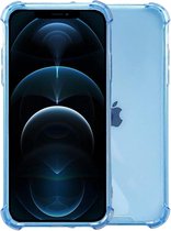 iPhone 12 Pro Hoesje Shock Proof Siliconen Case Met Stootrand - Blauw - Smartphonica