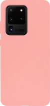 BMAX Siliconen hard case hoesje geschikt voor Samsung Galaxy S20 Ultra / Hard Cover / Beschermhoesje / Telefoonhoesje / Hard case / Telefoonbescherming - Peach