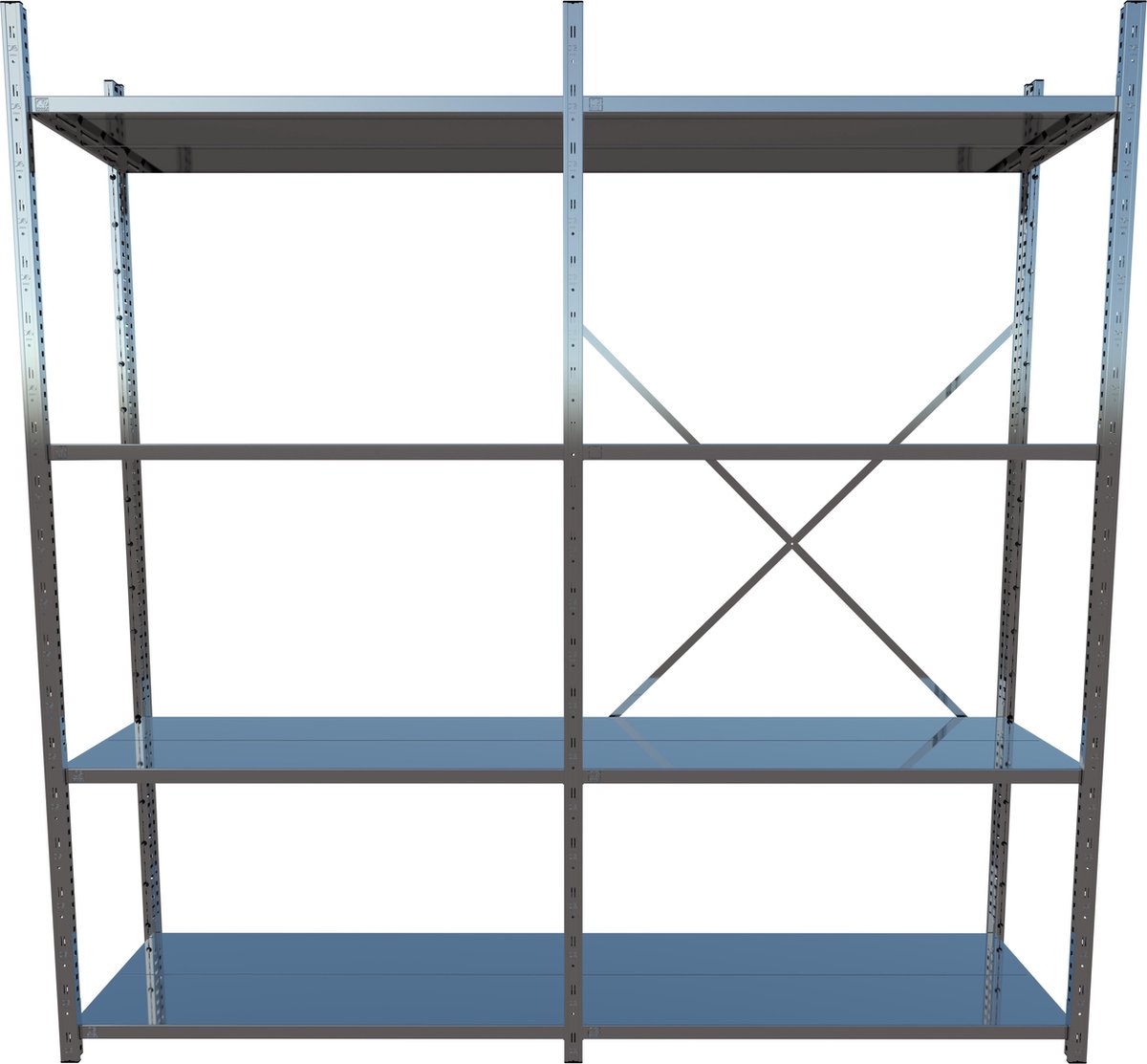 Errex Professionele Stellingkast, metalen magazijnstelling 200x40x204cm (hxdxb)