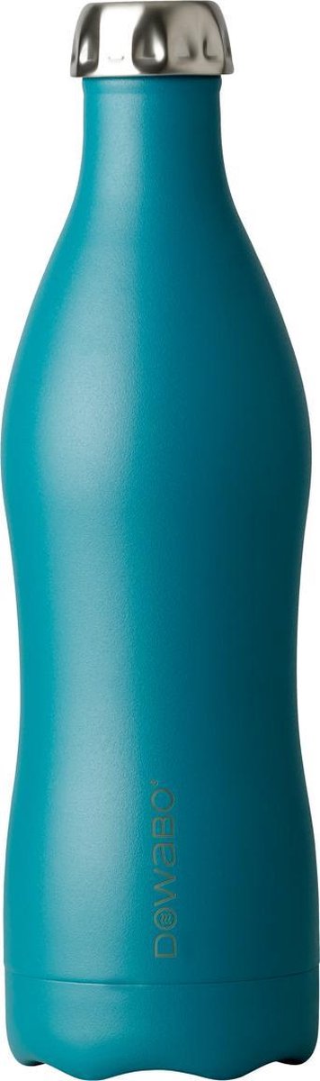 Dowabo thermosfles dubbelwandig Earth Collection Petrol - 750 ml - Blauw