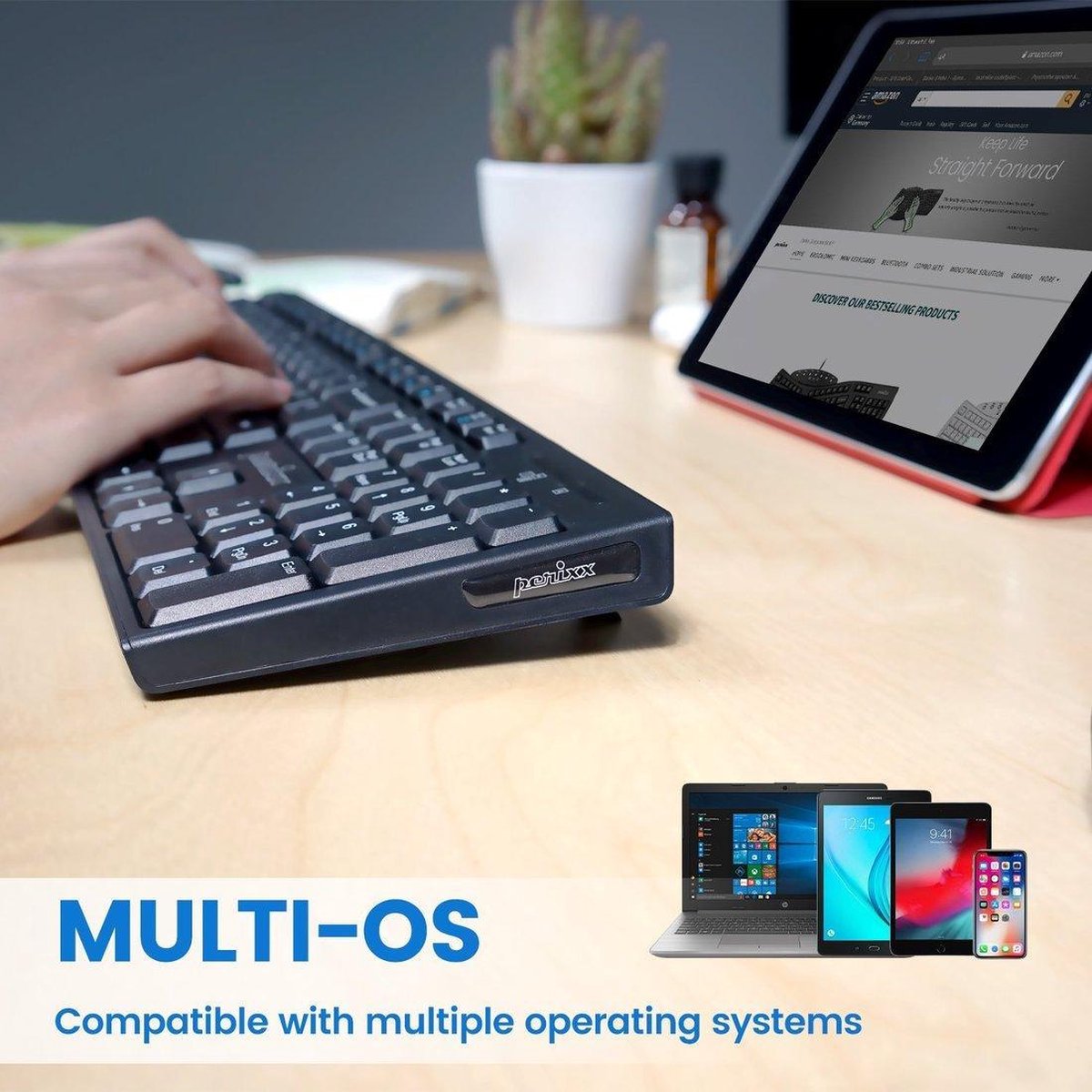 Perixx Periboard 810 - Bluetooth toetsenbord thumbnail 2