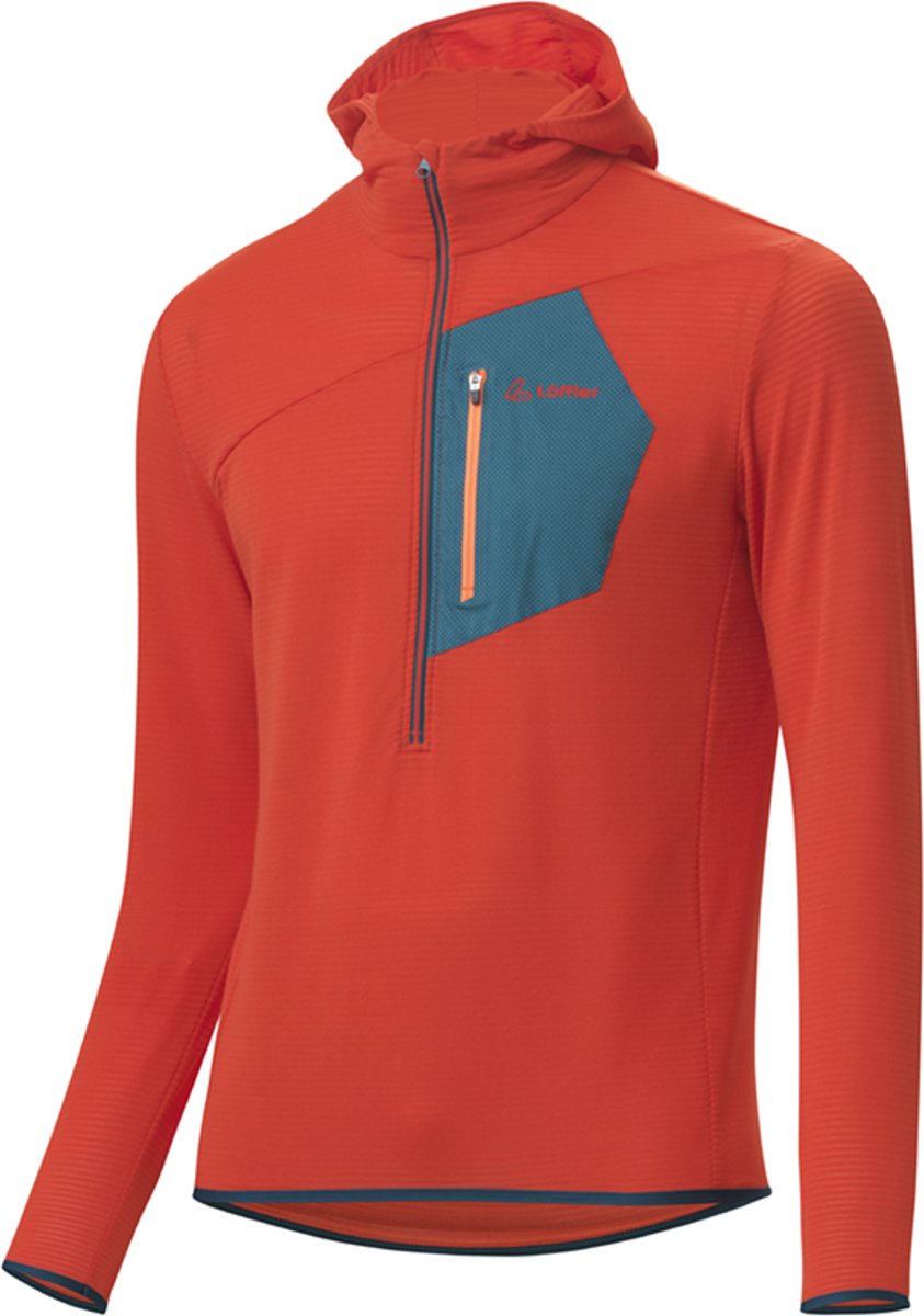 Loeffler shirt lange mouwen M HZ Hoody Aero TechFleece - Oranje