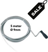 B-Grade Toolland Ontstoppingsveer | 5 m meter | ø9mm | Rioolontstopper | Gootsteenontstopper | Rioolreiniger | Afvoer Ontstopper