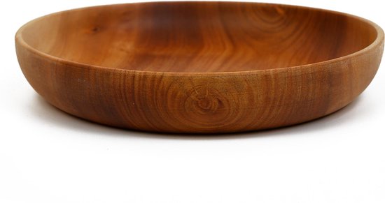 Khaya - houten dinerbord Ø 24 cm - diep eetbord voor pasta of salades |  bol.com
