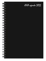 Castelli agenda H77 2022 - A5 middel formaat weekagenda - ringband - 1 week op 2 pagina's - zwart