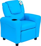 Kinderfauteuil Mini voor 3-6 jr. met ligfunctie Blauw - Kinderstoel