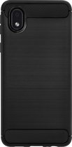 BMAX Carbon soft case hoesje voor Samsung Galaxy A01 Core / Soft cover / Telefoonhoesje / Beschermhoesje / Telefoonbescherming - Zwart
