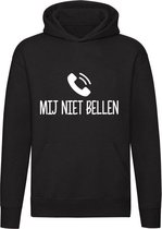 Mij niet bellen hoodie | Martin Meiland | Chanteau Meiland | gezeik | wijnen | unisex | trui | sweater | hoodie | capuchon | Zwart