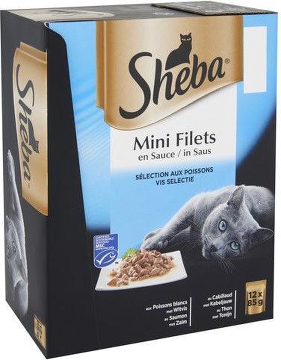 Sheba Multipack Mini Filets Chef Sachet - Nourriture pour Nourriture pour  chat - 1 x